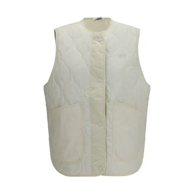 New Balance White Polyamide Sleeveless Jacket