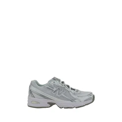 New Balance White Polyurethane Athletic Sneakers In Gray