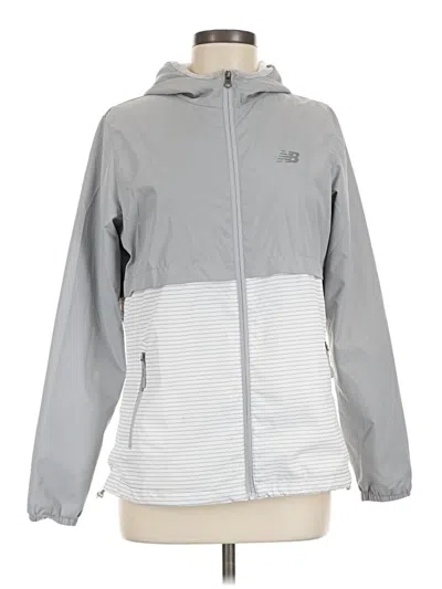 Pre-owned New Balance Windbreaker Jacket In Gray