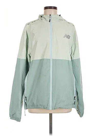 Pre-owned New Balance Windbreaker Jacket In Green