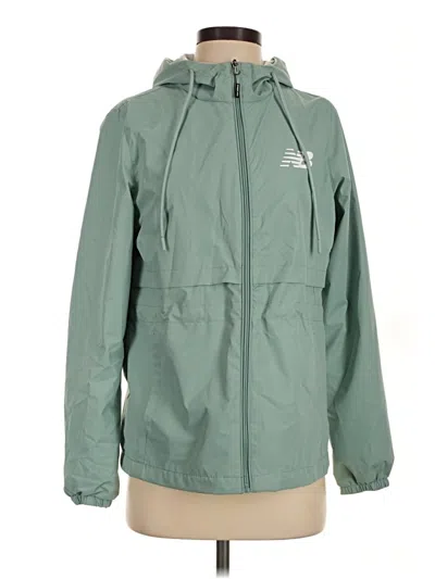 Pre-owned New Balance Windbreaker Jacket In Green