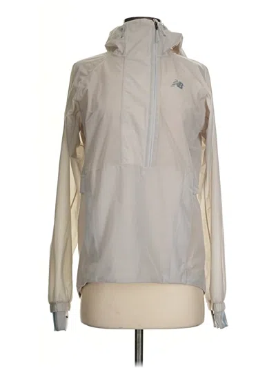Pre-owned New Balance Windbreaker Jacket In White