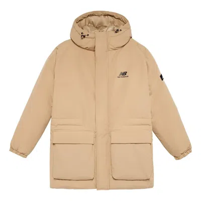 New Balance Windproof Down Jacket 'khaki' In Brown
