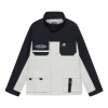 New Balance Windproof Hooded Cargo Jacket 'black White' In Multi