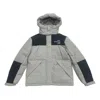 New Balance Windproof Hooded Down Jacket 'grey Black' In Gray