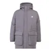 New Balance Windproof Long Down Jacket 'grey' In Gray