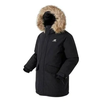 New Balance Windproof Long Down Parka Jacket 'black'