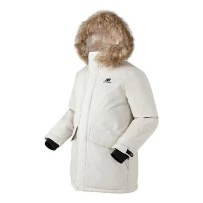 New Balance Windproof Long Down Parka Jacket 'white'