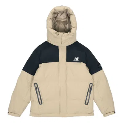 New Balance Winter Classic Down Jacket 'beige Black' In Neutral