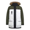New Balance Winter Down Snow Parka Jacket 'white Green Black'