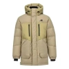New Balance Winter Hooded Long Down Jacket 'khaki' In Neutral