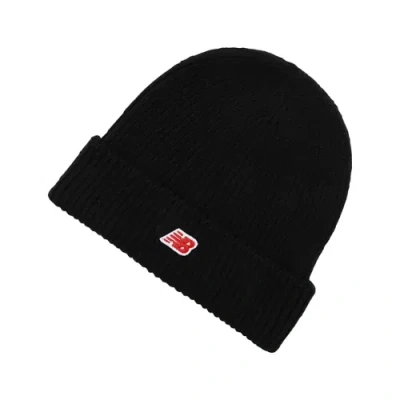 New Balance Winter Watchman Beanie Nb Patch In Black