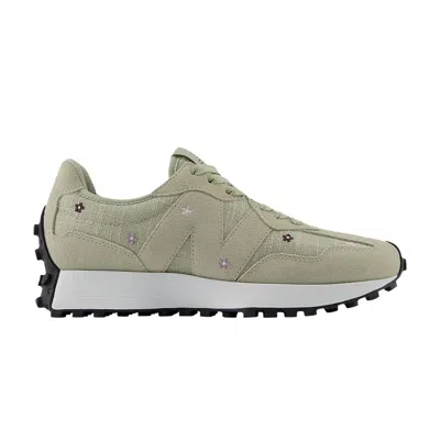 Pre-owned New Balance Wmns 327 'olive Floral Embroidery' | Green | Women's Size 5