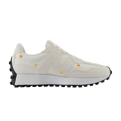 Pre-owned New Balance Wmns 327 'sea Salt Floral Embroidery' | Cream | Women's Size 5 In White