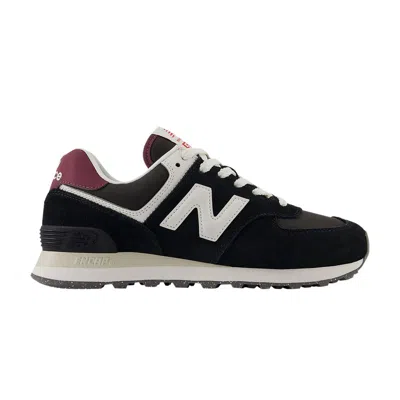 Pre-owned New Balance Wmns 574 'black White Maroon' | Women's Size 8.5