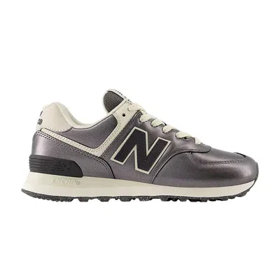 Pre-owned New Balance Wmns 574 'metallic Bronze Black' | Grey | Women's Size 8 In Gray