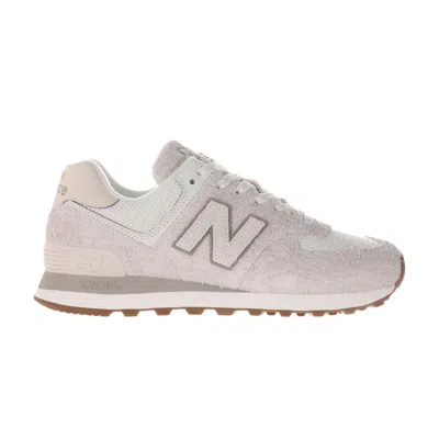 Pre-owned New Balance Wmns 574 'sea Salt Hairy Suede' | White | Women's Size 9.5