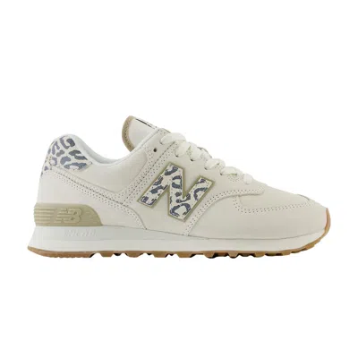 Pre-owned New Balance Wmns 574 'sea Salt Leopard' In Cream