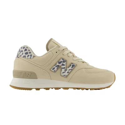 Pre-owned New Balance Wmns 574 'sea Salt Leopard' In Cream