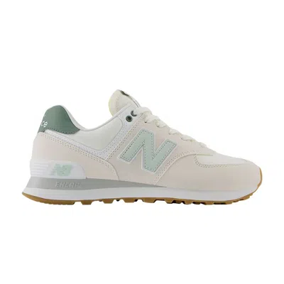 Pre-owned New Balance Wmns 574 'sea Salt New Spruce' | Cream | Women's Size 5 In White
