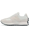New Balance Womens Offwhite Cream Black 327 Logo-embroidered Suede And Woven Low-top Trainers