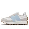 New Balance Damen 327 In Grau/weiss/blau, Wildleder/mesh, Grösse 39