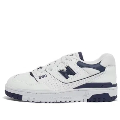 New Balance Women's 550 Mixed Media Low-top Sneakers In White Navy