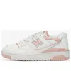 New Balance 550' White And Light Pink Low Top Sneakers With Logo In Leather