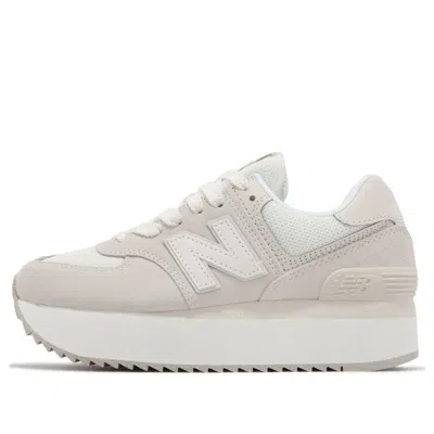 New Balance Women's 574+ In White/grey