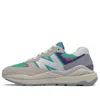 New Balance 57/40 Suede Sneakers In Green And Pink Multi