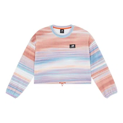New Balance (wmns)  At Printed Fleece Crew 'white Multi'