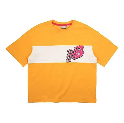New Balance (wmns)  Athleisure Casual Sports Round Neck Colorblock Short Sleeve Yellow