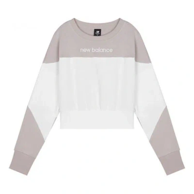 New Balance (wmns)  Athletics Crew Sweatshirt 'wonder Mauve White' In Multi
