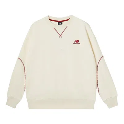 New Balance (wmns)  Athletics Lny French Terry Crewneck 'beige' In Burgundy