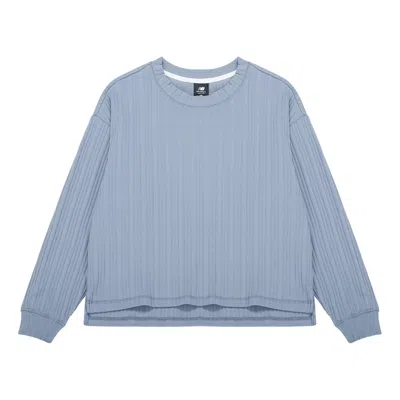 New Balance (wmns)  Casual Rib-knit Top 'blue'