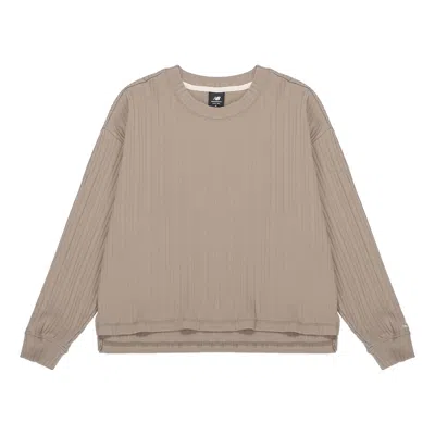 New Balance (wmns)  Casual Rib-knit Top 'brown' In Neutral