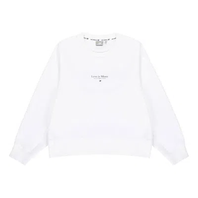 New Balance (wmns)  Casual Sports Alphabet Printing Pullover Round Neck White Hoodie