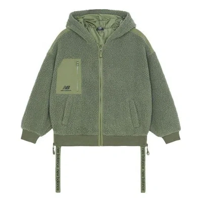 New Balance (wmns)  Casual Sports Hooded Knit Jacket Olive Green