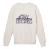New Balance (wmns)  Classic Logo Print Sweatshirt 'white Purple' In Neutral