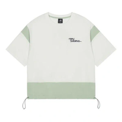 New Balance (wmns)  Colorblock Loose Round Neck Pullover Short Sleeve White