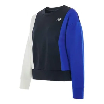 New Balance (wmns)  Colorblock Pullover Round Neck Hoodie Blue