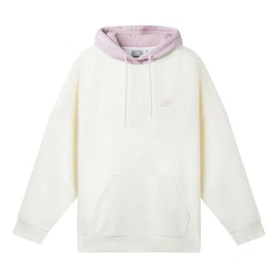 New Balance (wmns)  Contrasting Colors Hooded Casual Hoodie White Pink Colorblock