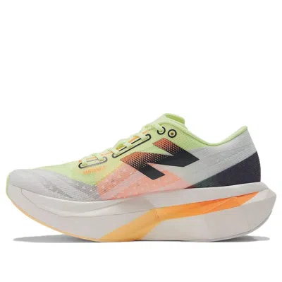 New Balance Fuelcell Rebel V4 Running Sneakers In White/green/orange