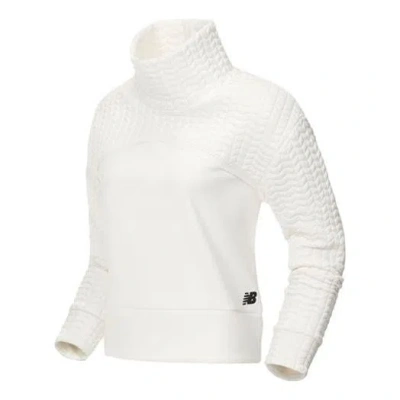 New Balance (wmns)  High Collar Solid Color Hoodie White