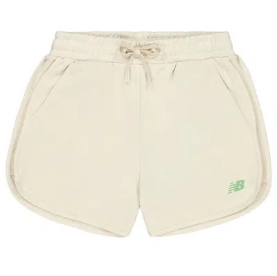 New Balance (wmns)  High-rise Shorts With Placement Brand Logo 'beige' In Neutral