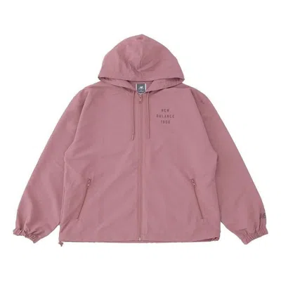 New Balance (wmns)  Iconic Collegiate Woven Jacket 'rosewood' In Pink
