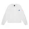 New Balance (wmns)  Letters Print Sleeve Sweatshirt 'white Blue'