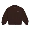 New Balance (wmns)  Linear Heritage Woven Bomber Jacket 'black Coffee' In Burgundy