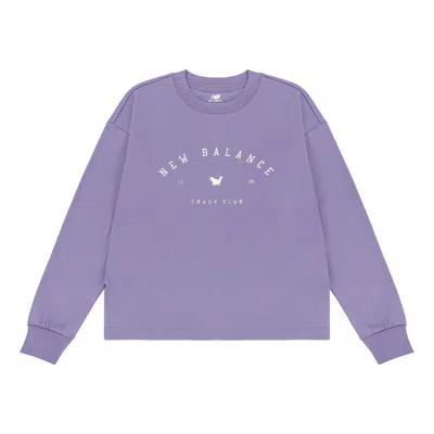 New Balance (wmns)  Logo Long Sleeve Sweatshirt 'light Purple'