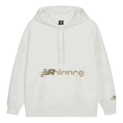 New Balance (wmns)  Logo Print Hoodie 'white Brown'